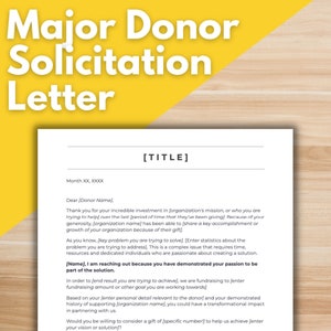 Carta de solicitud de donación importante: plantilla de recaudación de fondos para organizaciones sin fines de lucro, propuesta de donante, Google Docs
