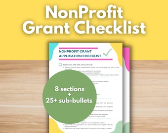 Nonprofit Grant Application Checklist (Digital Download)