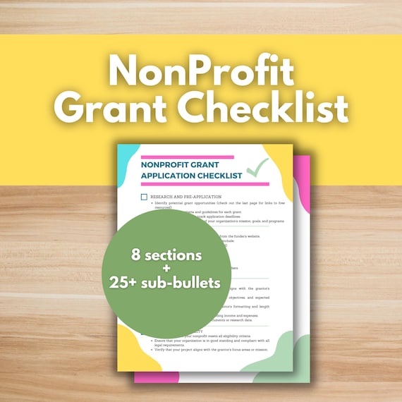Nonprofit Grant Application Checklist (Digital Download)