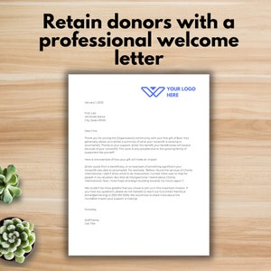 Carta de bienvenida a nuevos donantes: plantilla de documento de Google, plantilla de recaudación de fondos para organizaciones sin fines de lucro, personalizable, editable, bienvenida a nuevos donantes imagen 2