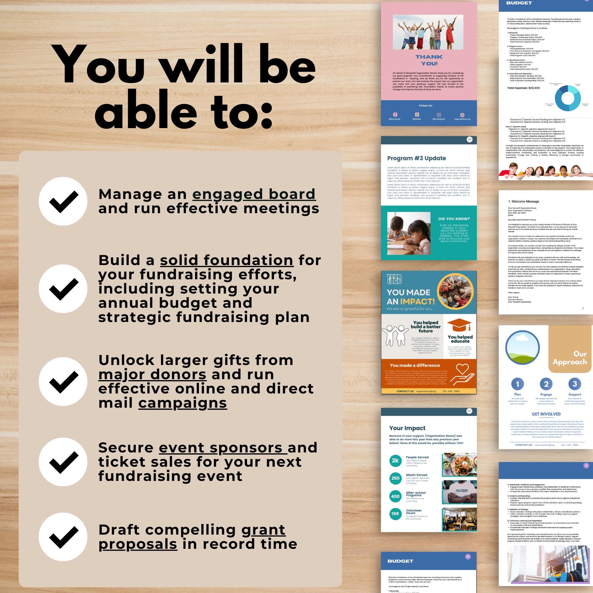 Nonprofit Fundraising Toolkit: 42 Templates, Grants, Events (digital ...