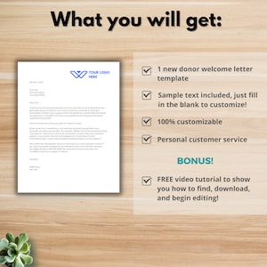 Carta de bienvenida a nuevos donantes: plantilla de documento de Google, plantilla de recaudación de fondos para organizaciones sin fines de lucro, personalizable, editable, bienvenida a nuevos donantes imagen 5