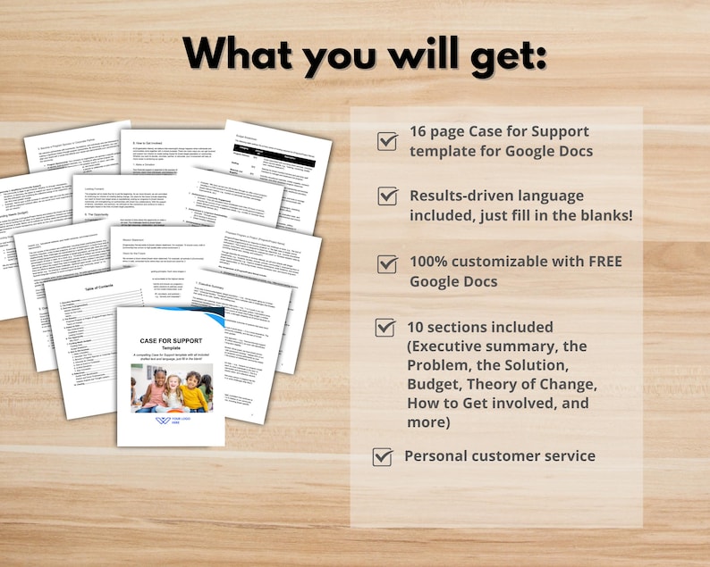 Case for Support Template: 16-page Grant Proposal for Fundraising ...
