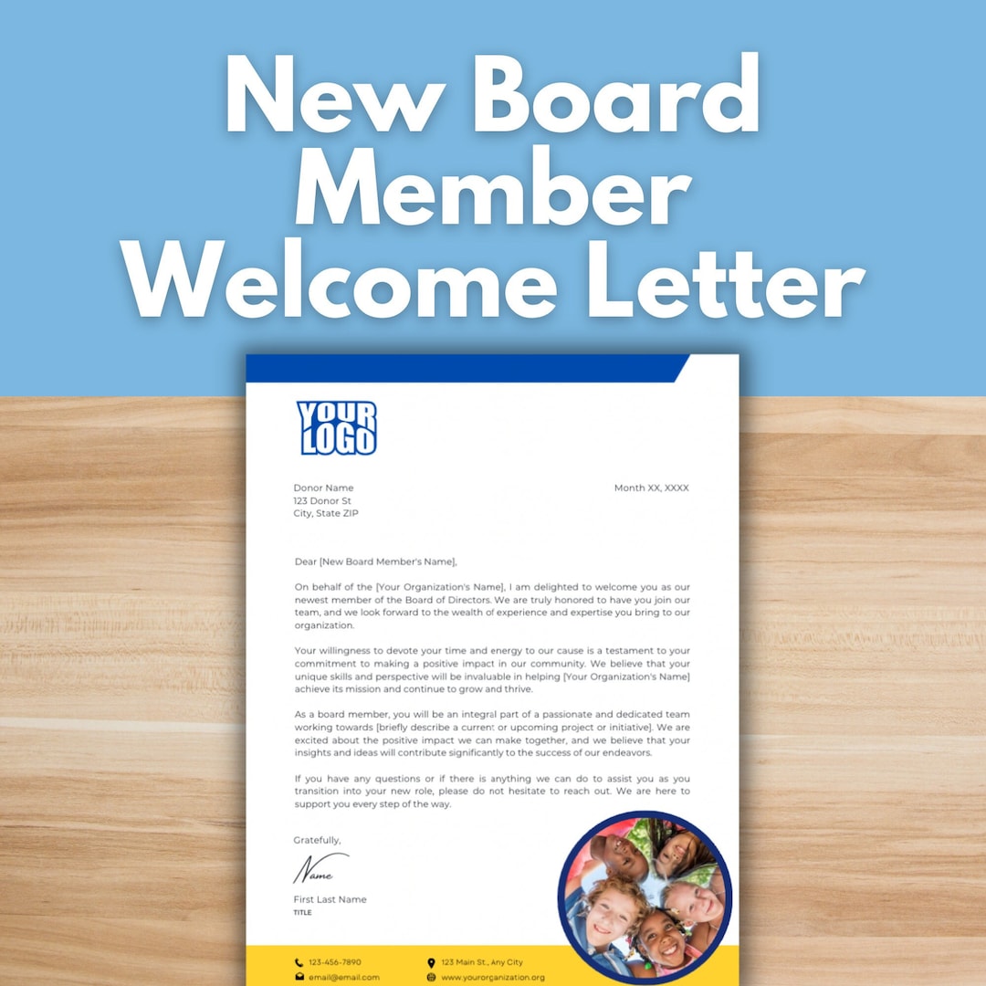 Sample Welcome Letter To New Board Member Sample Welcome Letter To New Board Member