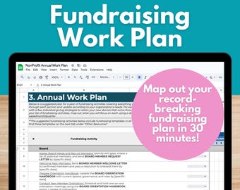 Vorlage für einen Arbeitsplan für gemeinnützige Spenden: Google Sheets (digitaler Download)