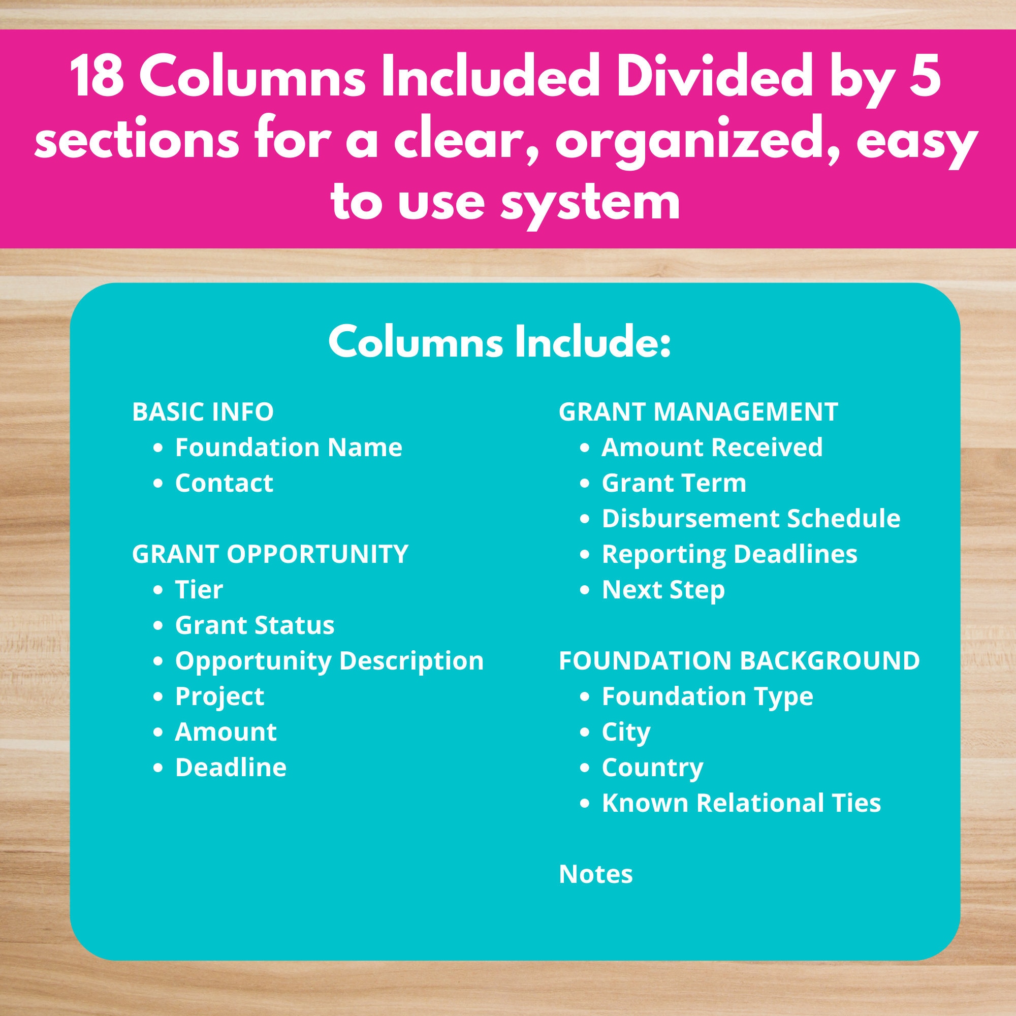 Grant tracker template NonProfit Life