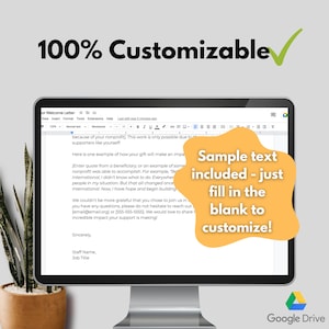 Carta de bienvenida a nuevos donantes: plantilla de documento de Google, plantilla de recaudación de fondos para organizaciones sin fines de lucro, personalizable, editable, bienvenida a nuevos donantes imagen 3