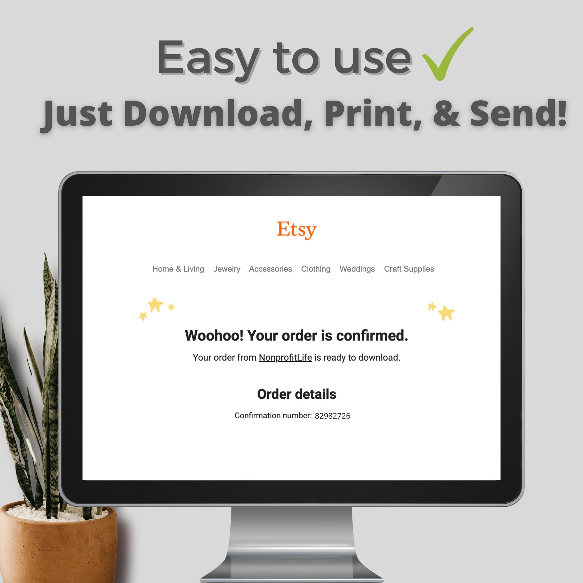 A Donation Was Made in Honor Of, Printable Card - Etsy