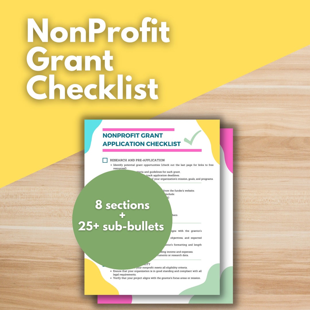 NONPROFIT GRANT CHECKLIST Grants, Foundations, Rfp, Grant Proposal