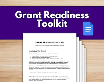 Grant Readiness Toolkit - Google Docs Template