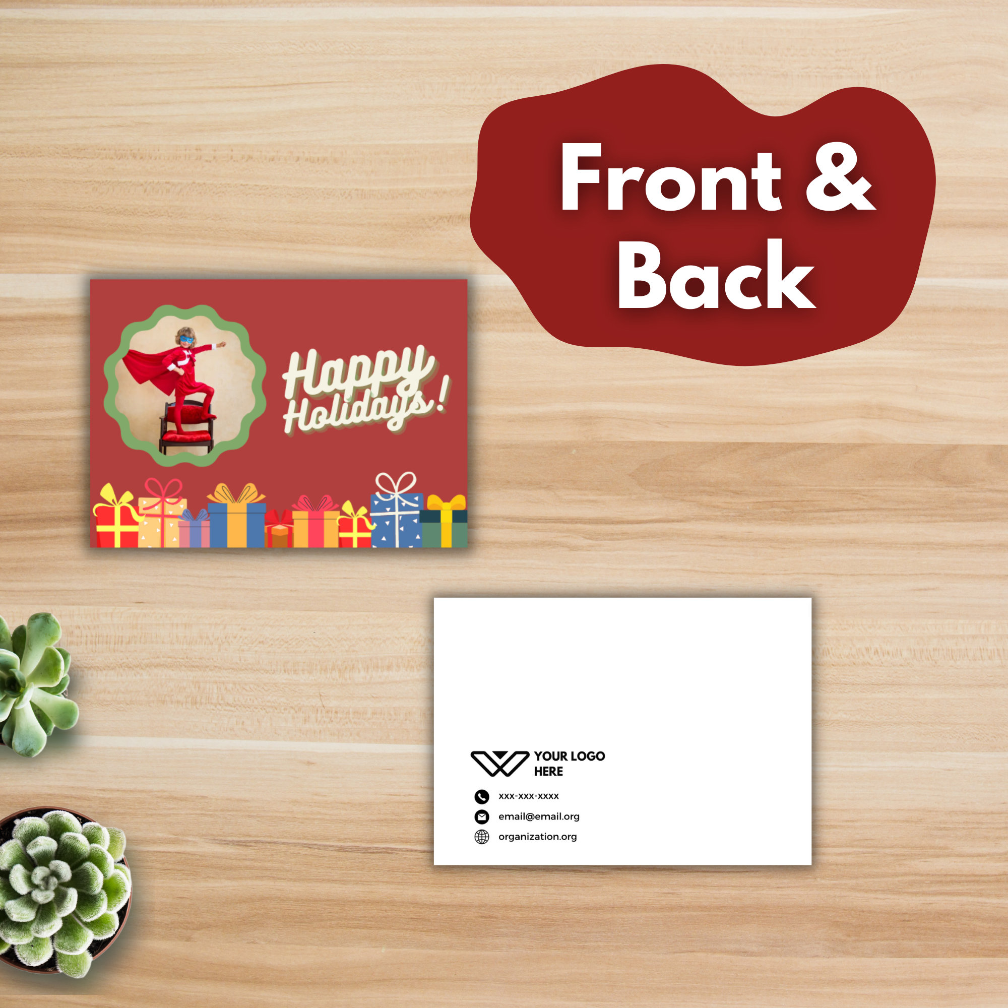 NONPROFIT HOLIDAY CARD Template Nonprofit Canva Template, Christmas