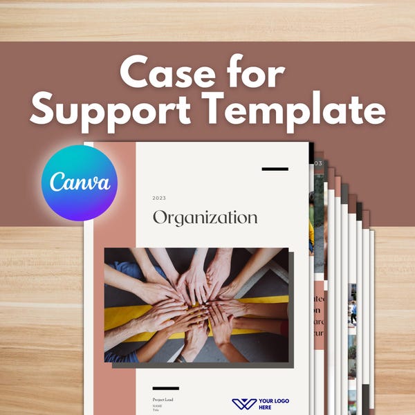 CASE FOR SUPPORT Template - Canva, Nonprofit Fundraising, Development Plan, Donor Proposal, Program Fundraising, Foundation Proposal, ngo