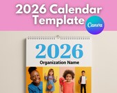 2026 Calendar Template – Printable Canva Calendar for Nonprofits (Editable)