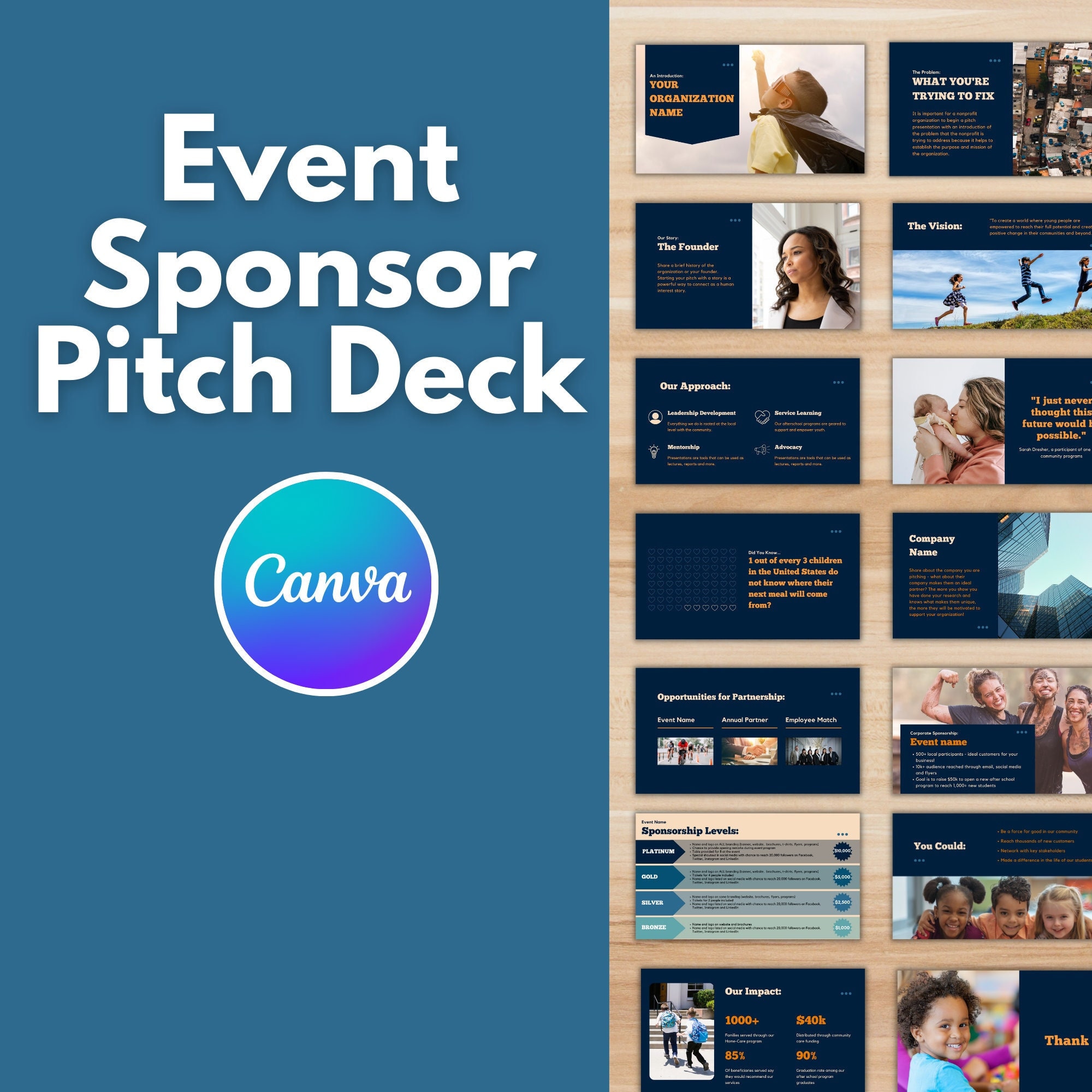 SPONSOR PITCH DECK Canva Template Fundraising Event Etsy SPONSOR PITCH DECK Canva Template Fundraising Event Etsy