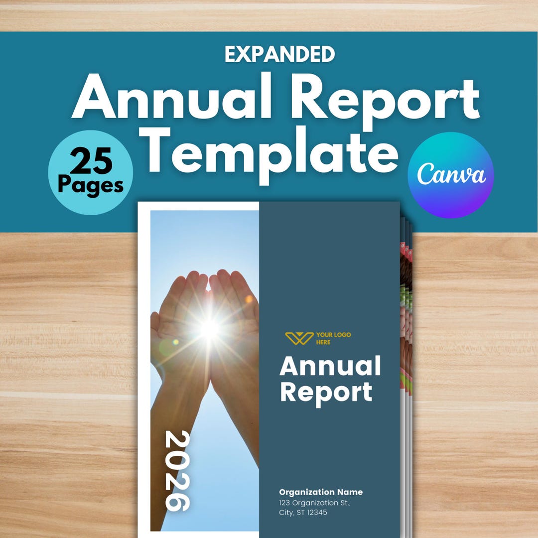 Nonprofit Annual Report Template – Editable Canva Annual Report ...
