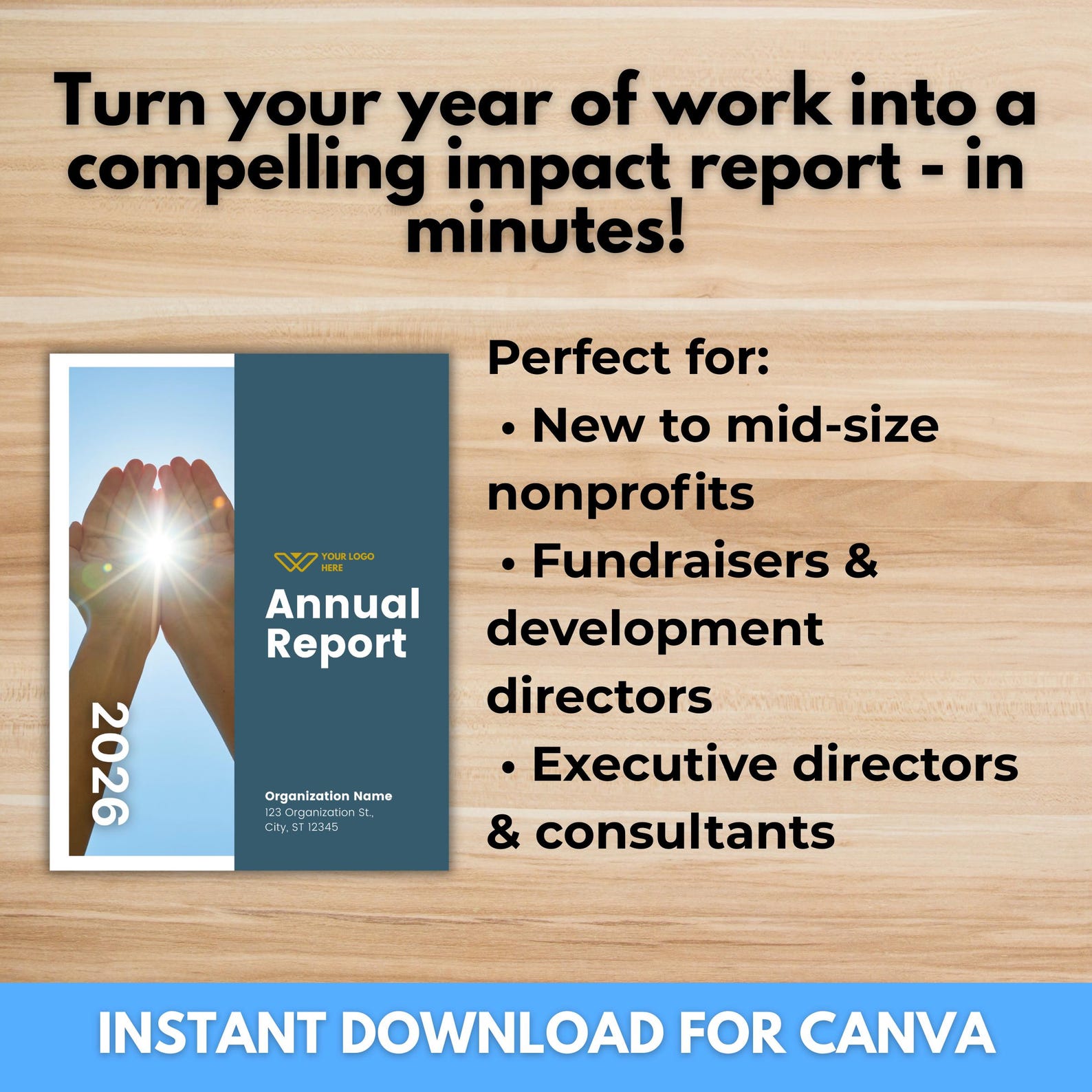 Nonprofit Annual Report Template – Editable Canva Annual Report ...