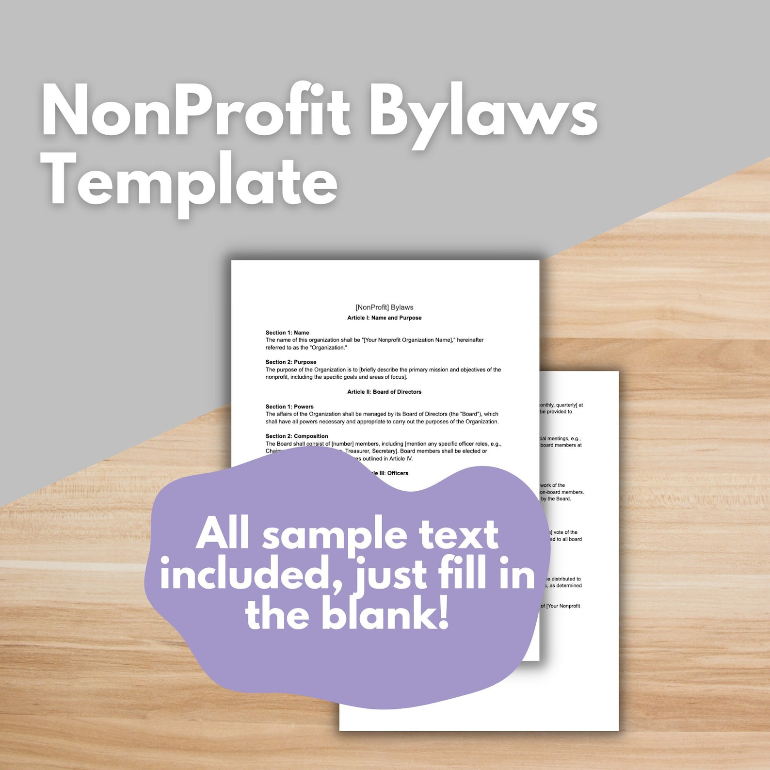 Image 9 for Not For Profit Bylaws Template