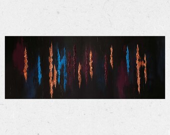 Original acrylic painting of Modern Abstraction Stripes