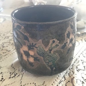 Vintage Butterfly Pottery Planter, Pots & Planters, Handmade Pottery