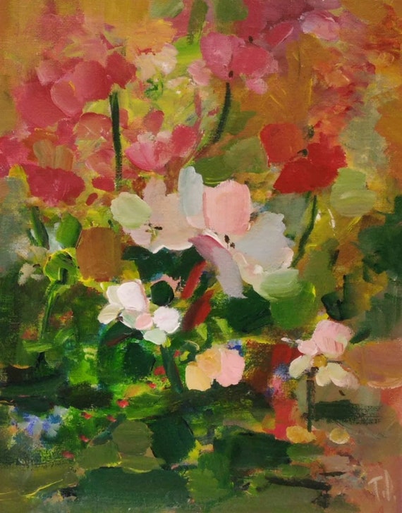Wildflowers, Original Painting on Canvas, Original Impressionistic Art, Flower Painting, Abstract Floral Painting, Vibrant Colors Painting