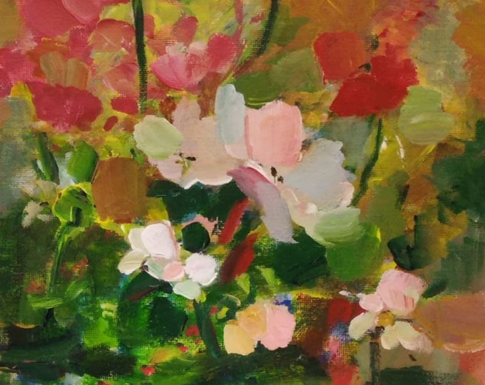 Wildflowers, Original Painting on Canvas, Original Impressionistic Art, Flower Painting, Abstract Floral Painting, Vibrant Colors Painting