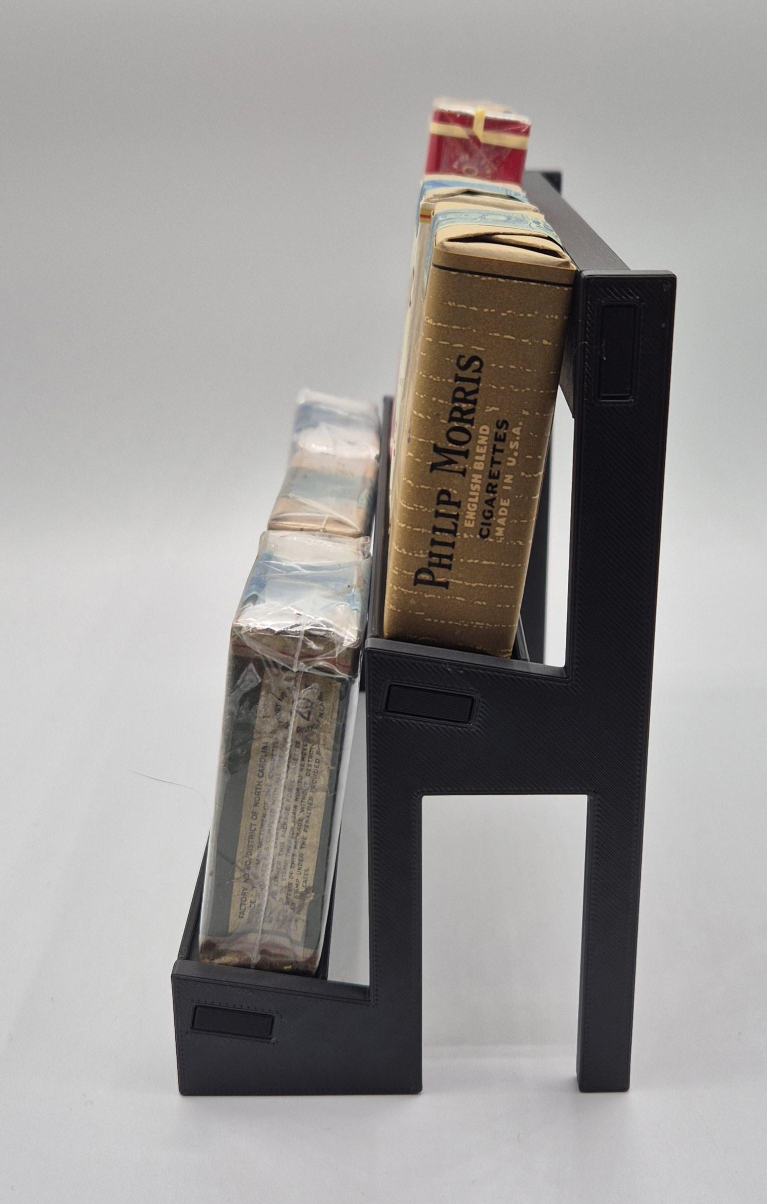 vintage cigarette display Vintage Cigarette Packet Display Stand