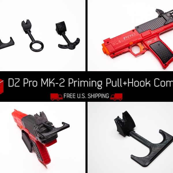 Priming Pull + Hook Combos (PETG) for Dart Zone Pro Mk-II / Mk-2