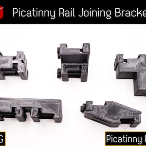 Picatinny Rail to Picatinny Rail Joining Brackets [PETG] for Many Blasters