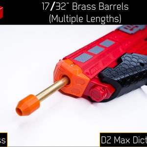17/32in Brass Barrels (Multiple Lengths) for Dart Zone Max Dictator