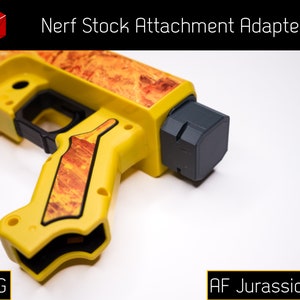 Nerf Stock Attachment Adapter (PETG) for Adventure Force Jurassic Pro