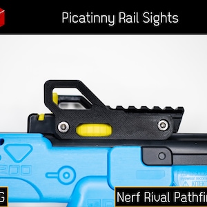 Picatinny Rail Sights (PETG) for Nerf Rival Pathfinder