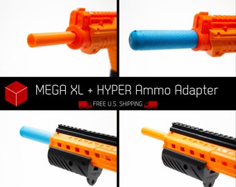 Barrel Adapter for MEGA XL and Hyper Ammo (PETG) for many blasters