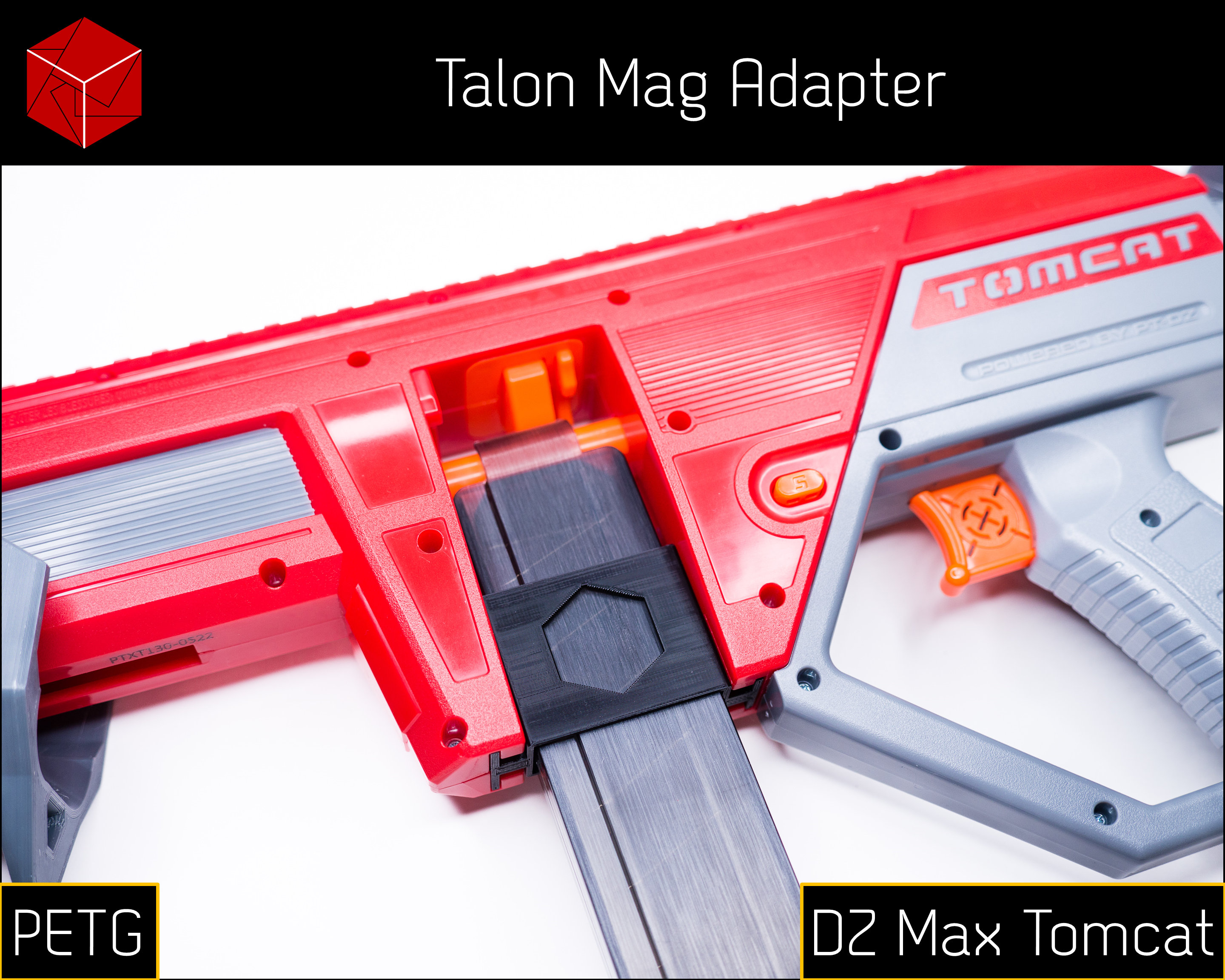Talon Mag Adapter (PETG) for Dart Zone Max Tomcat - Picture 2 of 3