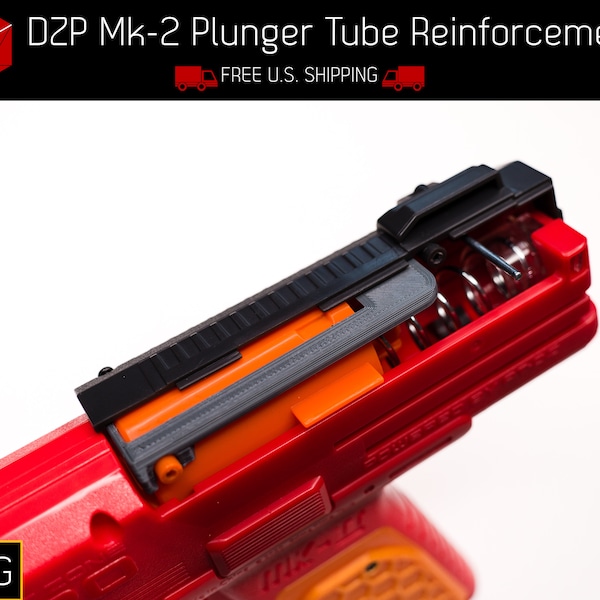 Plunger Tube Reinforcement Brace (PETG) for Dart Zone Pro Mk-2.0