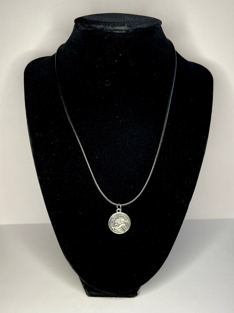 Zodiac Silver Coin Pendant Necklace 18 Astrology Necklace, Earth Sign ...