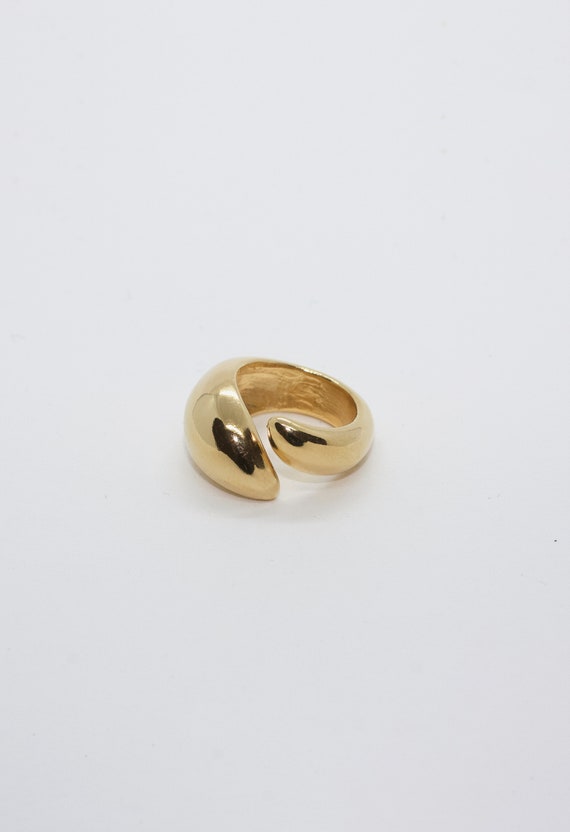 Chunky Pinky Ring Gold Etsy