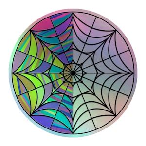 Stained Glass Window Holographic Sticker