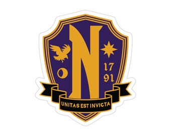 Nevermore Crest Transparent Sticker