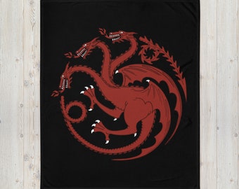 Red Dragon Throw Blanket