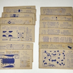 Nabisco Shredded Wheat Toytown-kaarten 1-36 complete set 1946
