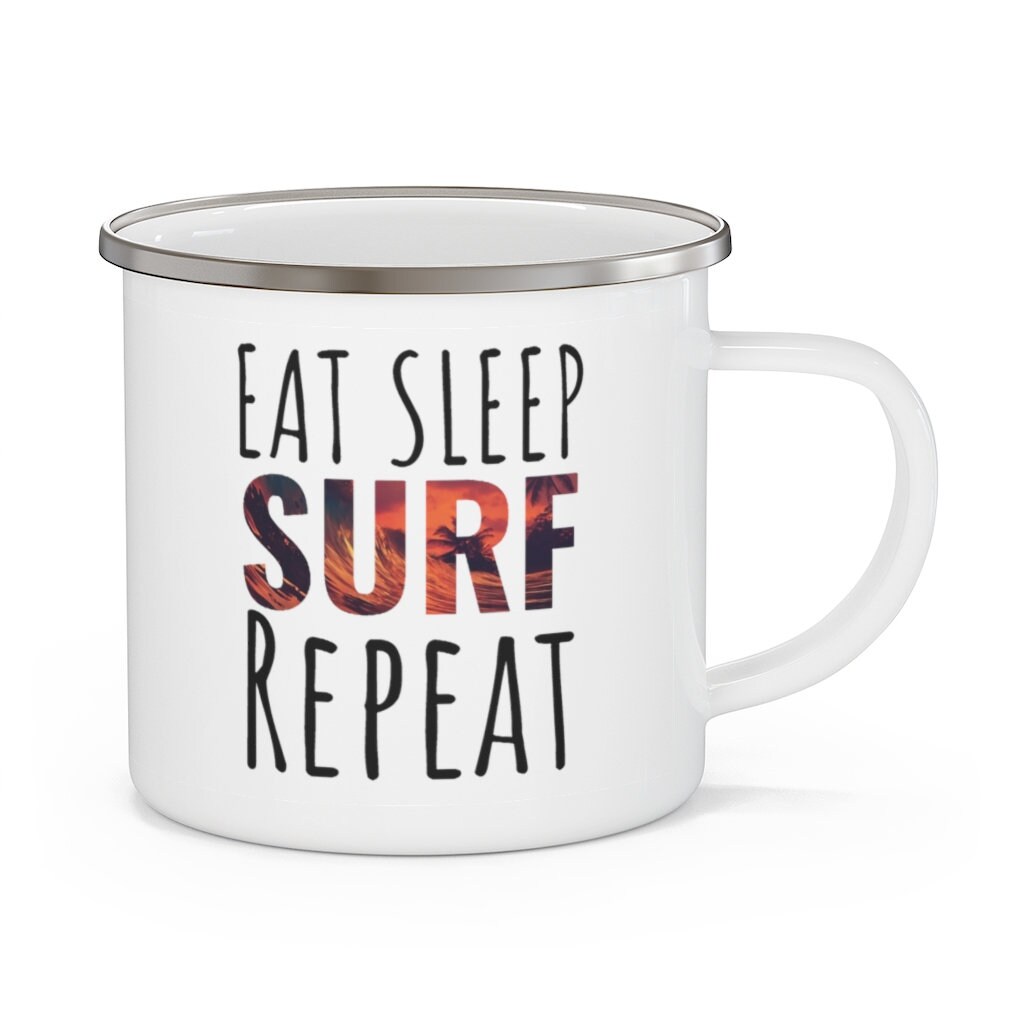 Surf Mug - Eat Sleep Surf Repeat Gift Campfire Mug