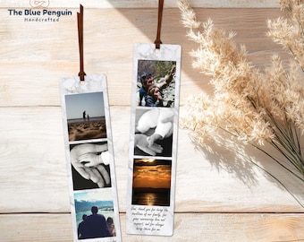 Marcapáginas personalizado con foto: Marcapáginas metálico para el Día del Padre