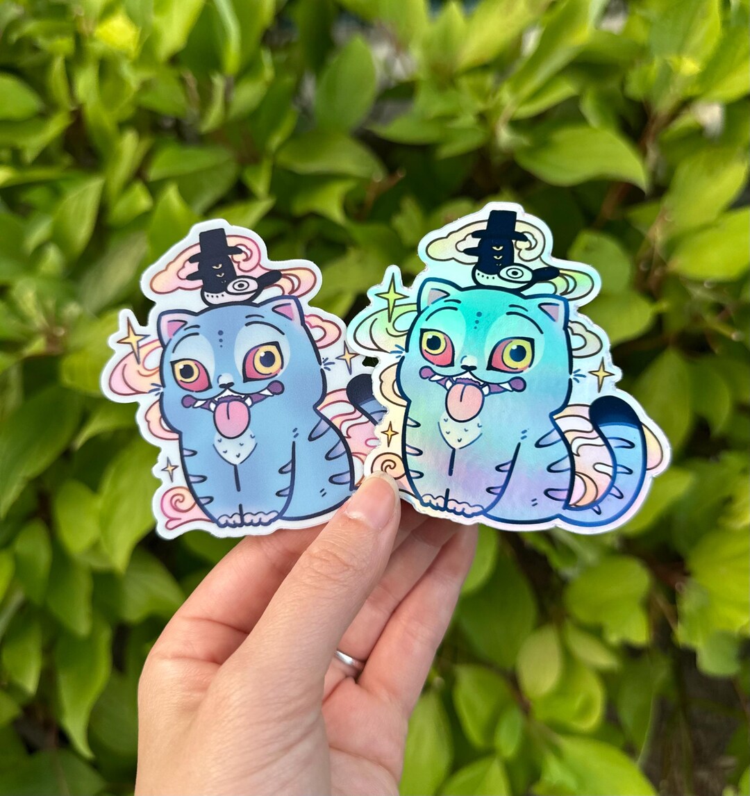 Derpy Demon Tiger Sticker Holographic Matte Kpop Decal Demon