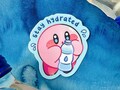 Kirbo Stay Hydrated Sticker | Anime | Decal | Vinyl | Matte | Kawaii | Laptop | Water Bottle | Journal | Waterproof