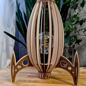 Rocket Lamp. Laser Cut. Digital File. Svg Dxf Cdr Pdf. 3mm @ 4mm ...
