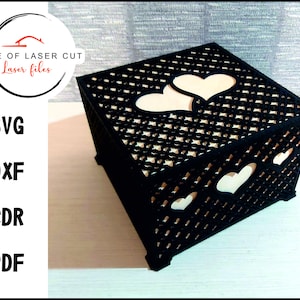 Geheugendoos, een doos met de eerste dingen van het kind, een huwelijksgeschenkdoos, een laserklare vijl voor materiaal van 3 en 4 mm.
