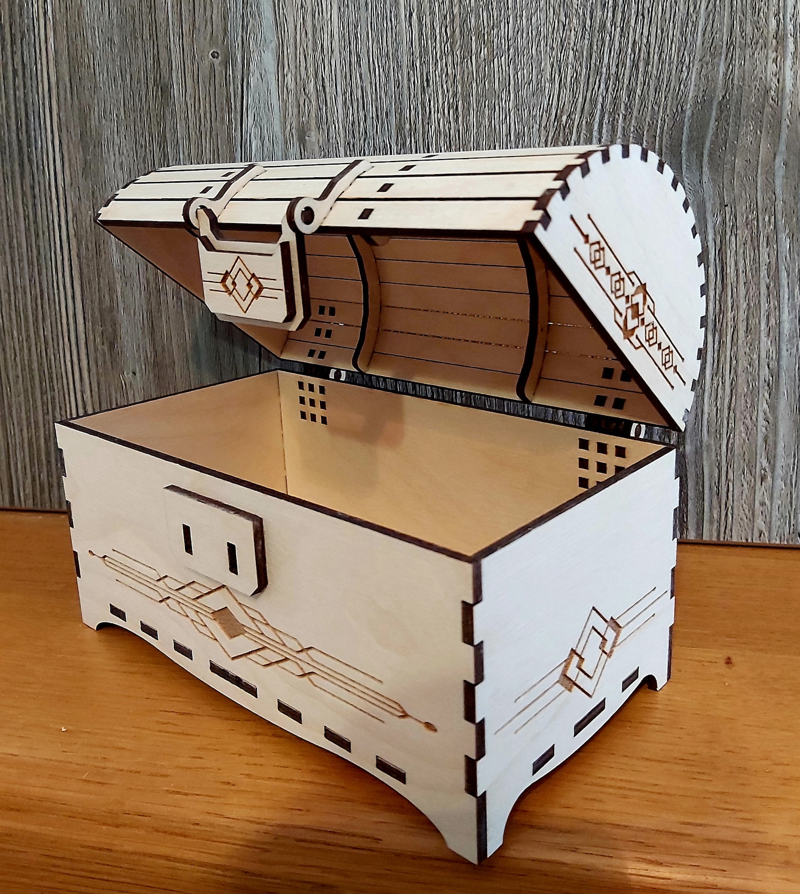 Treasure Box Design Little Treasure Box, Laser Cut File, Treasure Chest, for a 3mm & 4mm ...