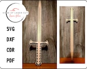 Simple sword, 5 layers, laser ready file, svg dxf cdr pdf