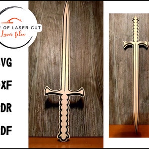 Espada simple, 5 capas, archivo listo para láser, svg dxf cdr pdf