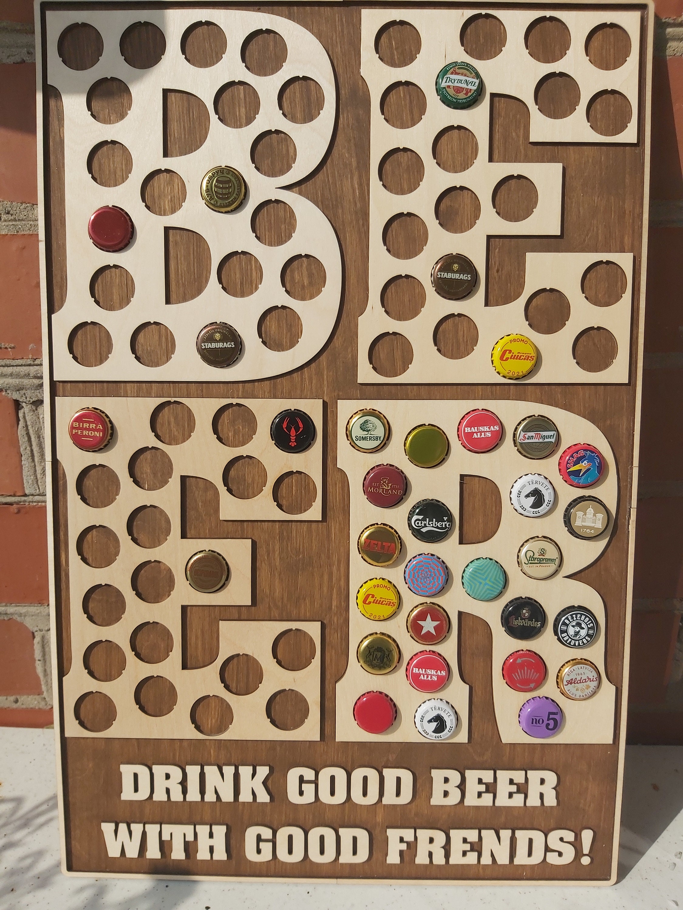 Beer Cap Collector Wall Art (CDR, SVG, DXF) - Etsy